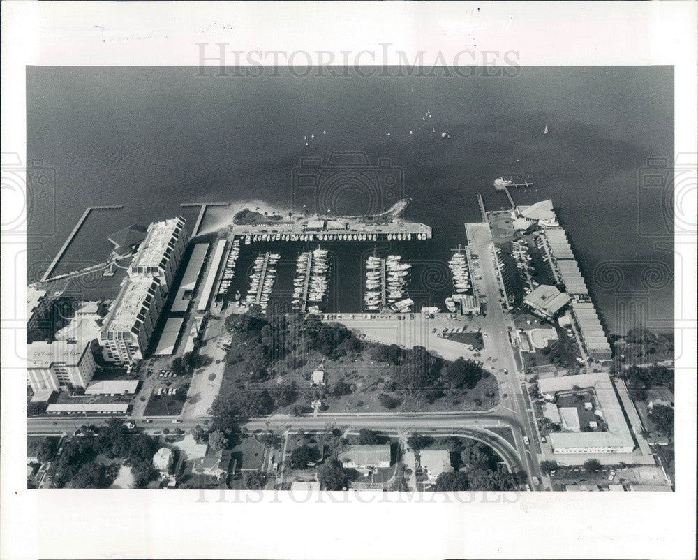 1983 Dunedin, Florida Municipal Marina Aerial View Press Photo - Historic Images