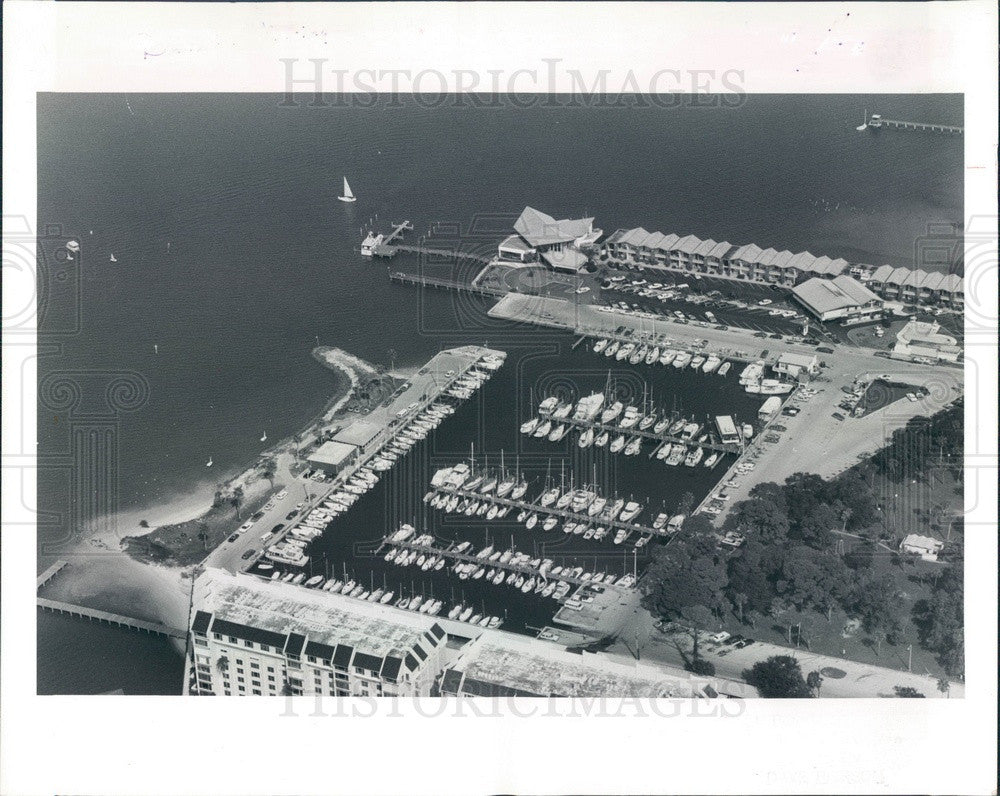 1983 Dunedin, Florida Municipal Marina Aerial View Press Photo - Historic Images