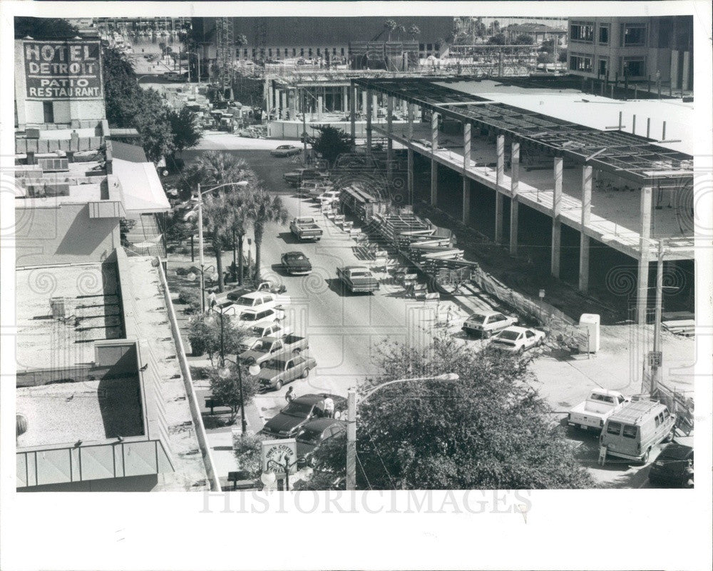 1989 St Petersburg, Florida Barnett Tower Construction Press Photo - Historic Images