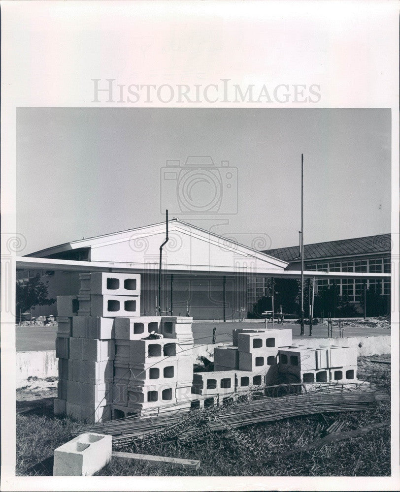 Undated Florida, Pinellas Park Elementary School Construction Press Photo - Historic Images