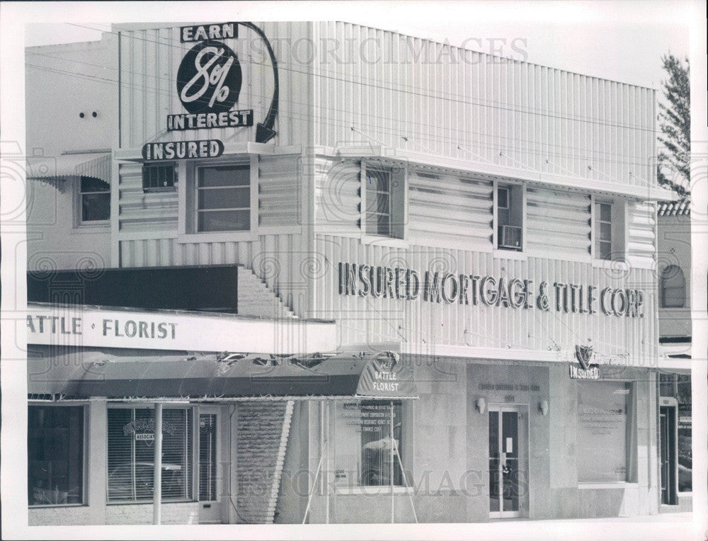 1961 St Petersburg, Florida Insured Mortgage & Title Corp Press Photo - Historic Images