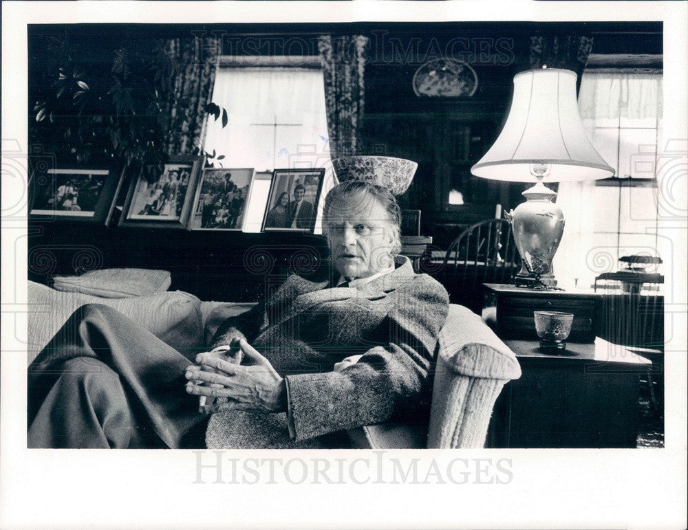 1987 Evangelist Rev. Dr. Billy Graham Press Photo - Historic Images