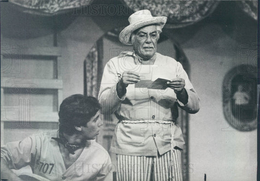 1984 Actors Cesar Romero & Jim Howard in My Three Angels Press Photo - Historic Images