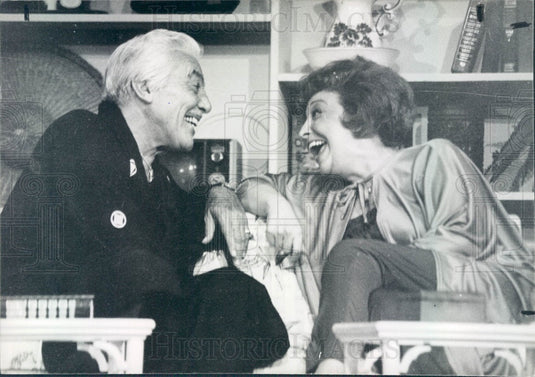 1982 Actors Cesar Romero & Marie Lillo in The Max Factor Press Photo - Historic Images