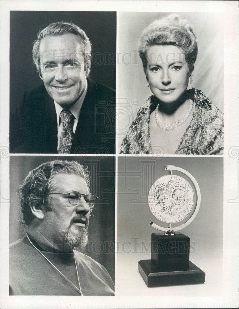 1972 Actors Henry Fonda, Peter Ustinov, Deborah Kerr Press Photo - Historic Images