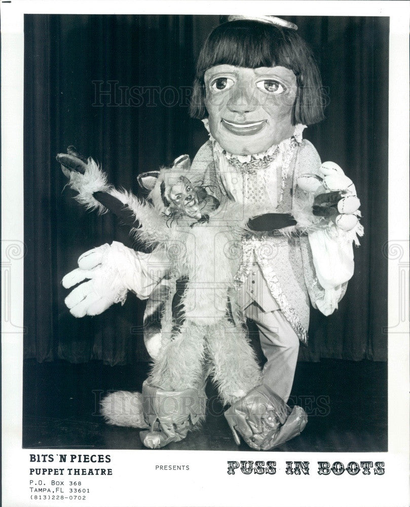 1984 Tampa, Florida Bits &#39;N Pieces Puppet Theater, Puss In Boots Press Photo - Historic Images