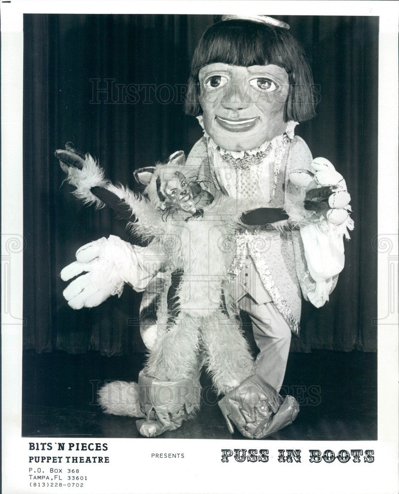 1984 Tampa, Florida Bits 'N Pieces Puppet Theater, Puss In Boots Press Photo - Historic Images