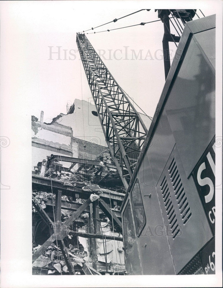 1968 St Petersburg, FL Florida Theater Demolition Press Photo - Historic Images