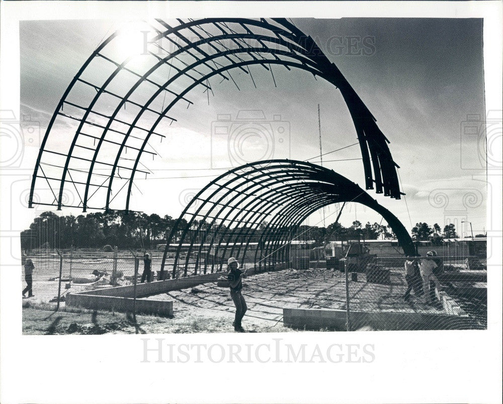 1980 Largo, FL Old Largo Theater Sections Moved to Public Works Yard Press Photo - Historic Images
