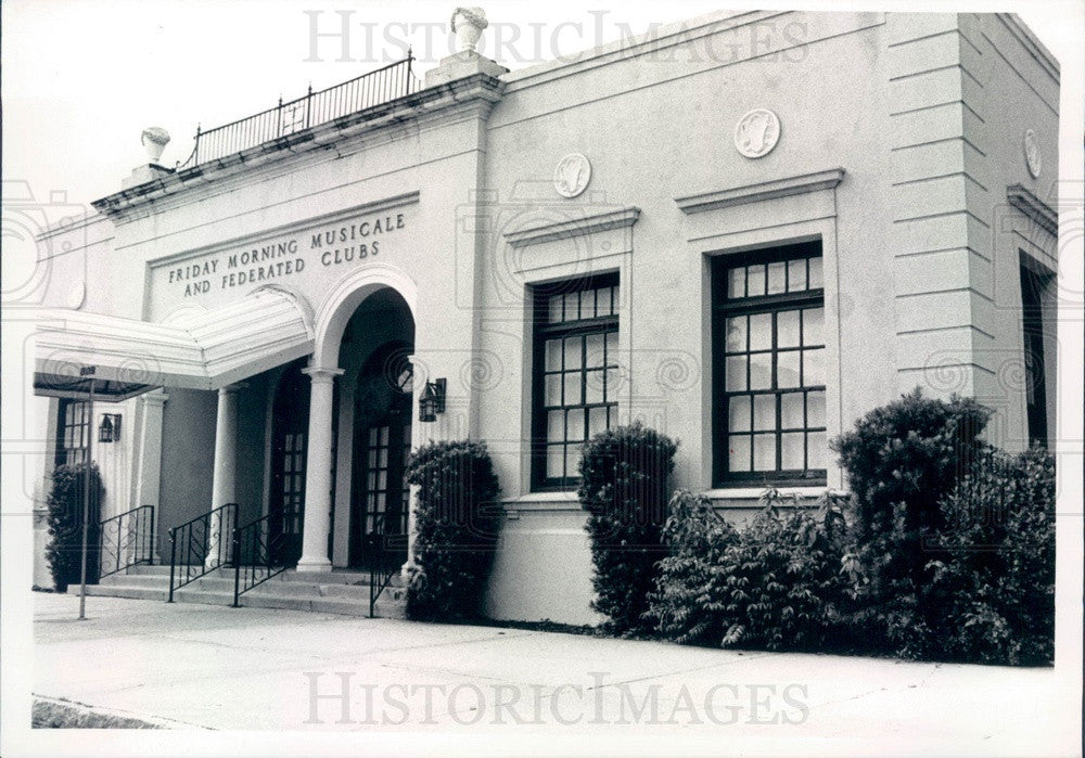 1990 St Petersburg, FL Friday Morning Musicale and Federated Clubs Press Photo - Historic Images