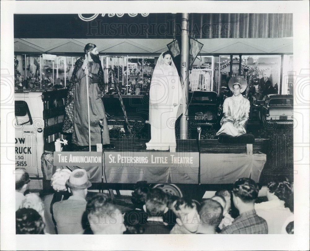 1964 St Petersburg, FL Caravan of Christmas Plays, Mobile Xmas Play Press Photo - Historic Images