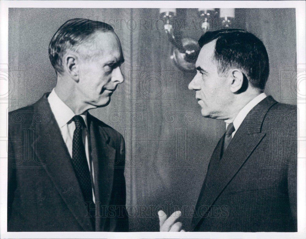 1963 British Prime Minister Sir Alec Douglas-Home & Andrei Gromyko Press Photo - Historic Images