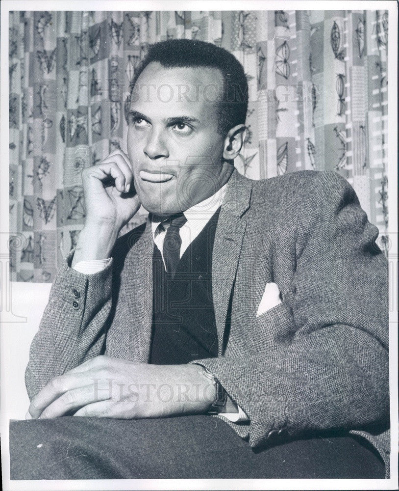 1960 American Singer/Actor Harry Belafonte Press Photo - Historic Images