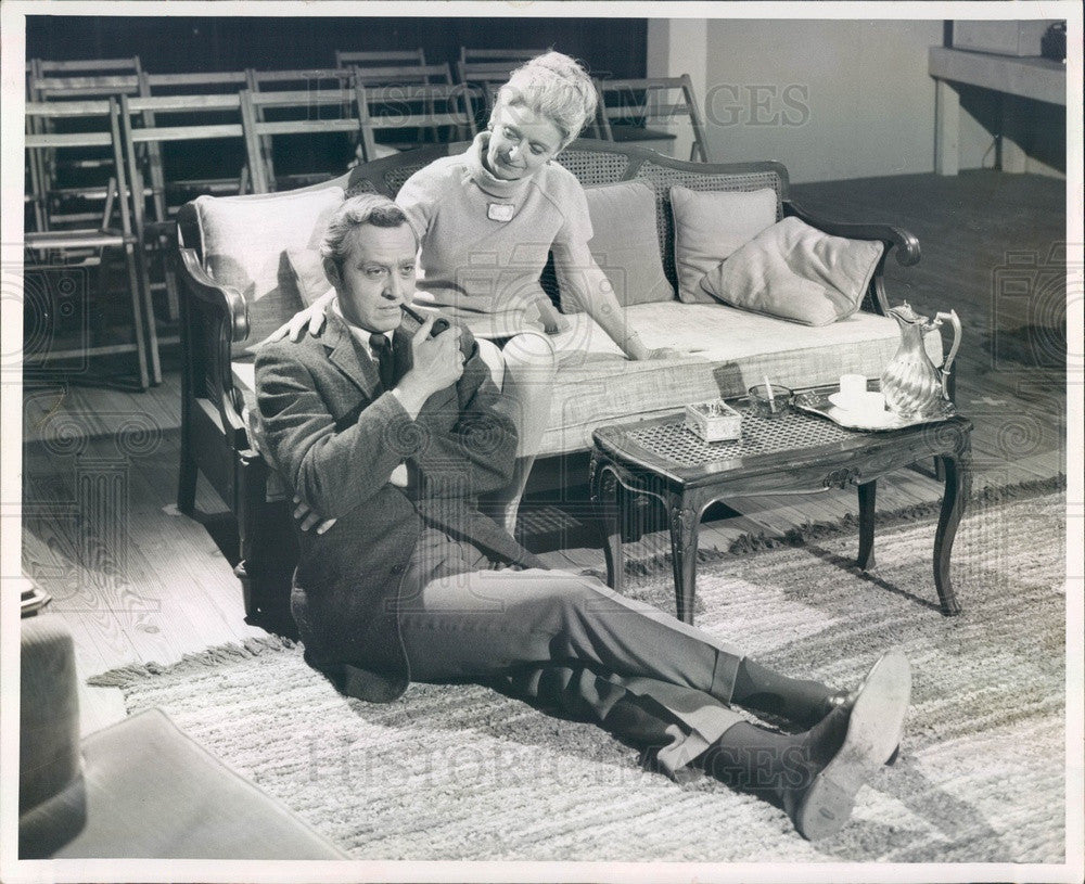 1969 Actors Jack Dunlap &amp; Joan Bryne in A Delicate Balance Press Photo - Historic Images