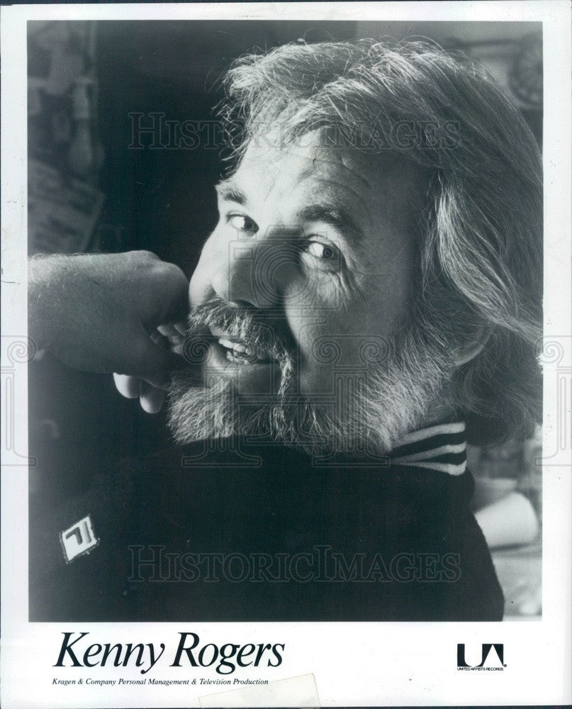 1980 Singer/Actor Kenny Rogers Press Photo - Historic Images