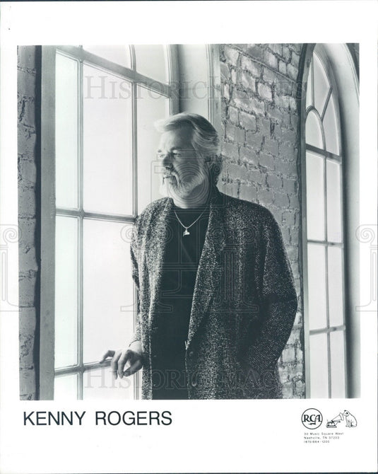 1988 Singer/Actor Kenny Rogers Press Photo - Historic Images