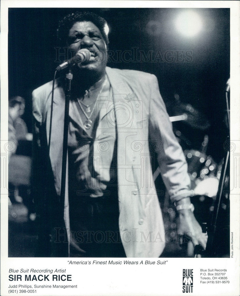 1993 American Blues Singer/Songwriter Sir Mack Rice Press Photo - Historic Images