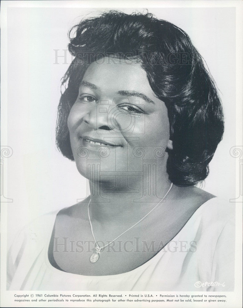 1961 Stage & Screen Actress Claudia McNeil Press Photo - Historic Images