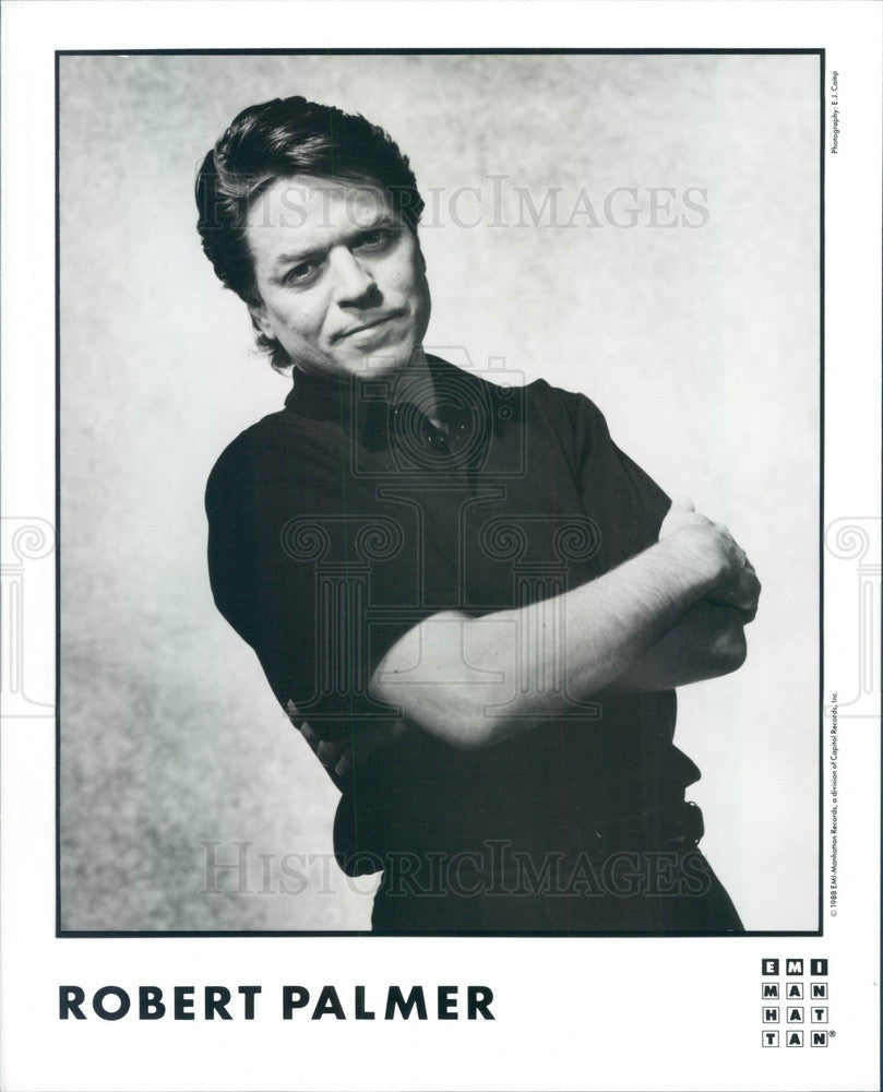 1990 English Soul/Jazz/Rock/Pop/Reggae/Blues Singer Robert Palmer Press Photo - Historic Images