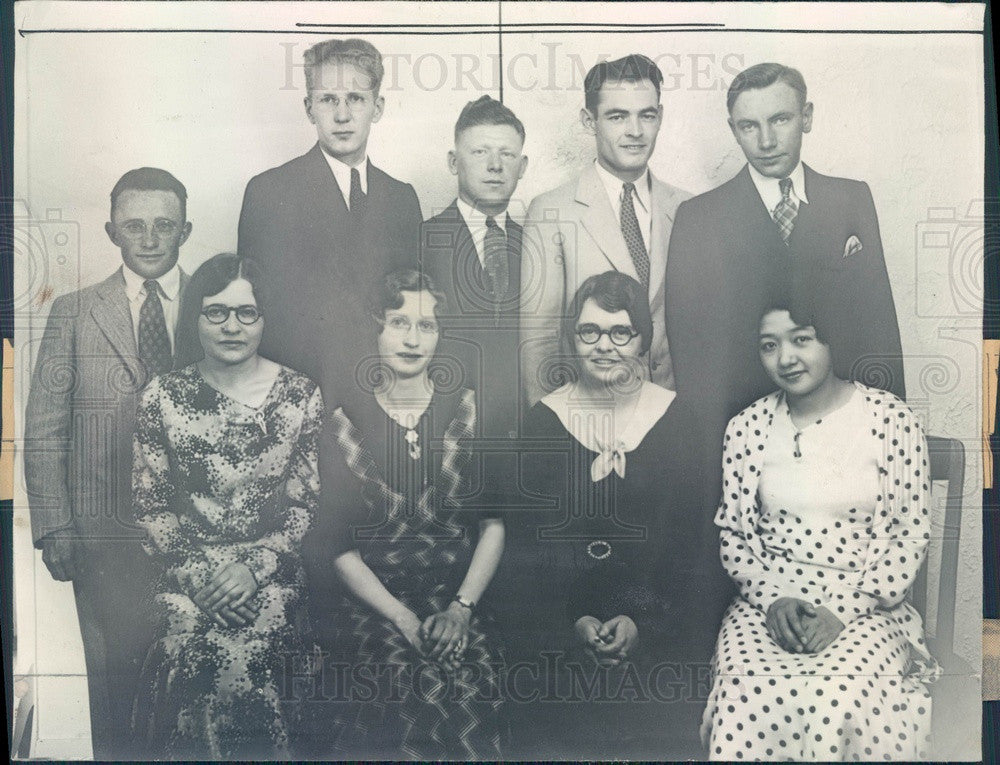 1933 Denver, Colorado Denver Bible Institute Graduation Class Press Photo - Historic Images