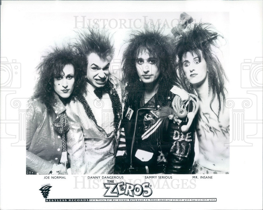 1993 Musicians The Zeros Press Photo - Historic Images