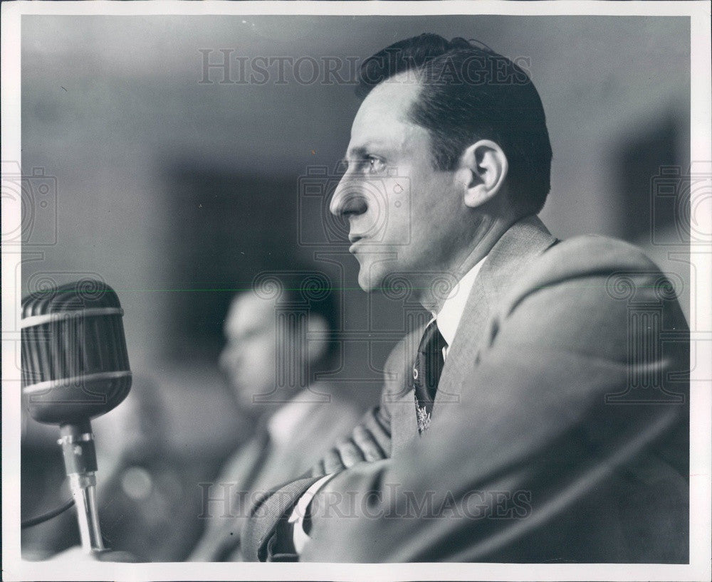 1952 Detroit, Michigan Labor Leader Lee Romano Press Photo - Historic Images