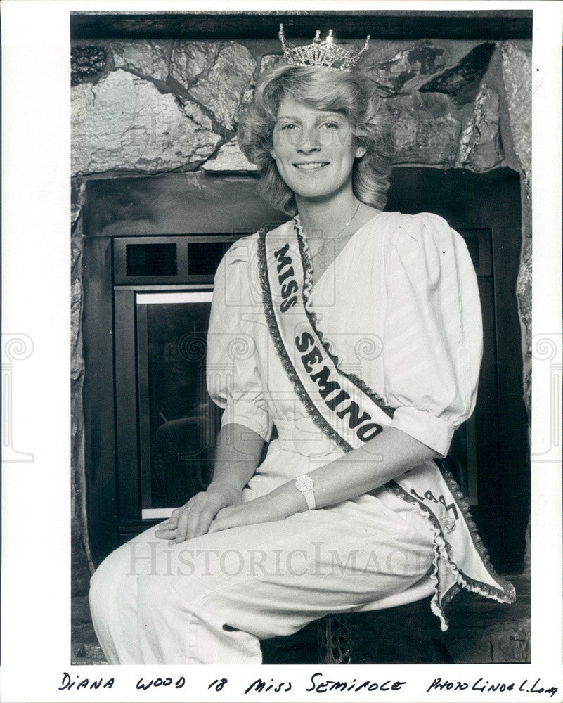 1987 Miss Seminole, Florida 1987 Diana Wood Press Photo - Historic Images