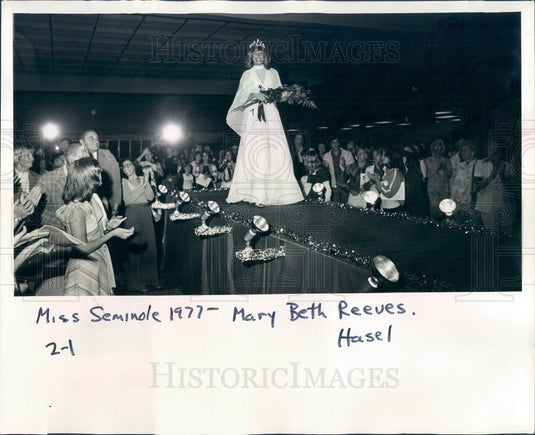 1977 Miss Seminole, Florida 1977 Mary Beth Reeves Press Photo - Historic Images