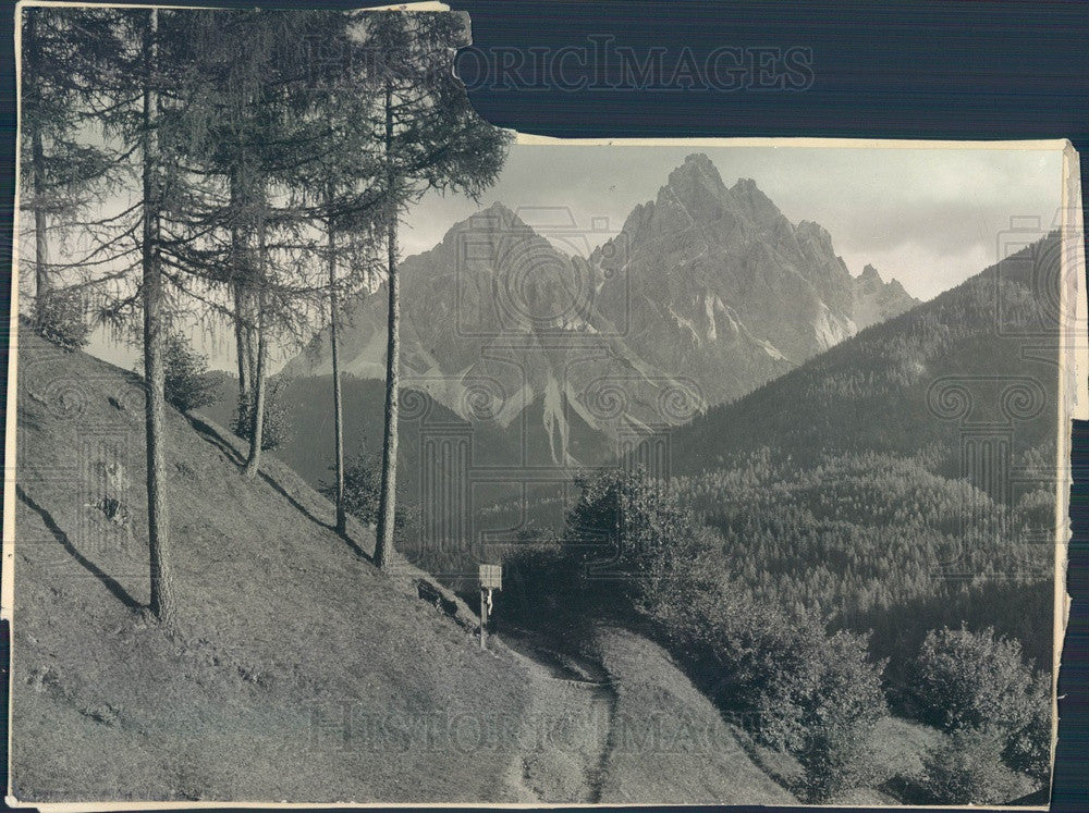 1938 Austria, Alpine Trail in Valley of Tunichen Press Photo - Historic Images