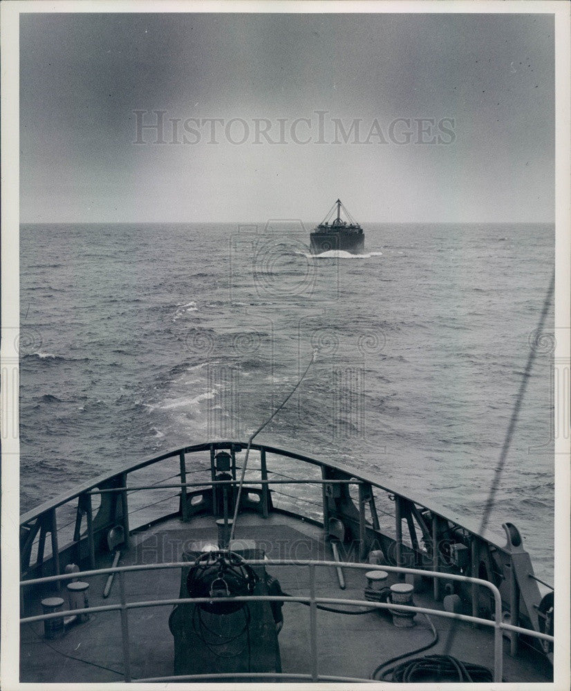 1945 US Navy YF Ship, Floating Factory Repair Ship Press Photo - Historic Images