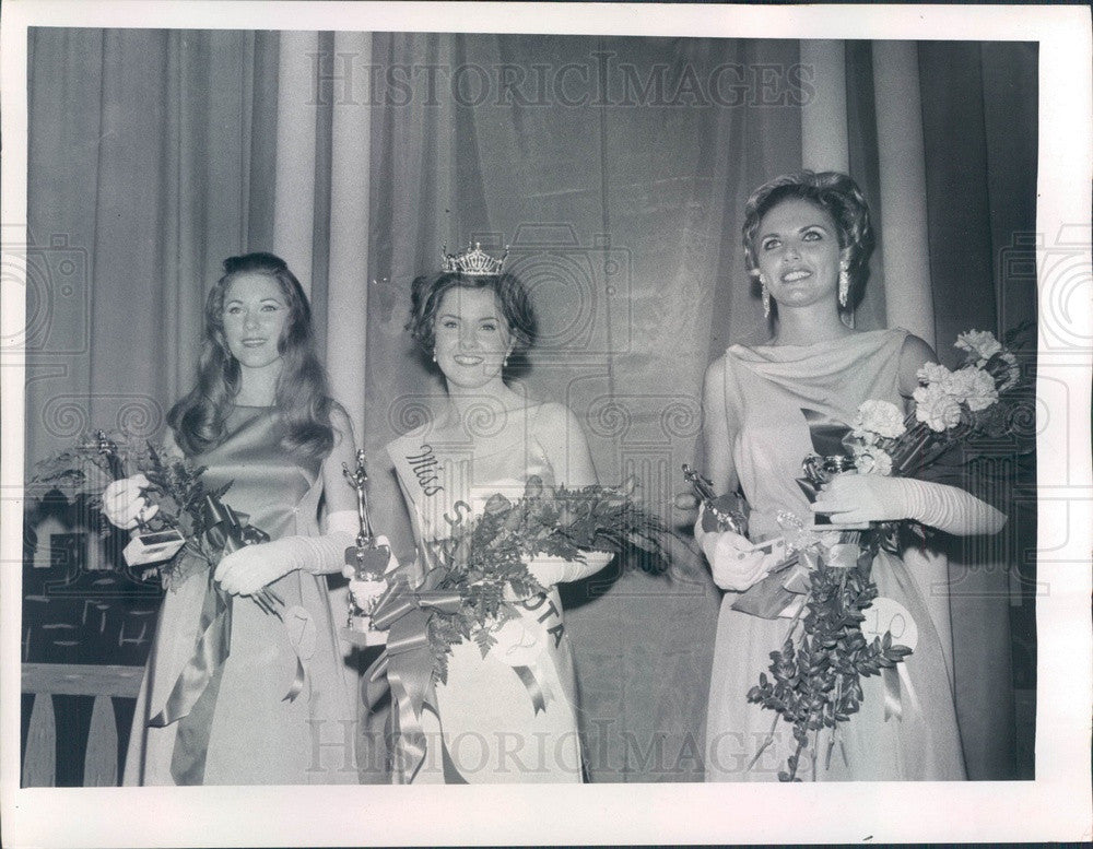 1970 Miss Sarasota, FL Lisa Donovan, Diana Ford, Carol Blackwell Press Photo - Historic Images
