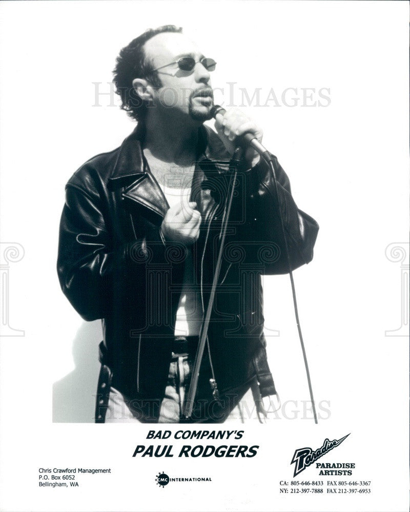 2000 English Rock Singer/Songwriter Paul Rodgers Press Photo - Historic Images