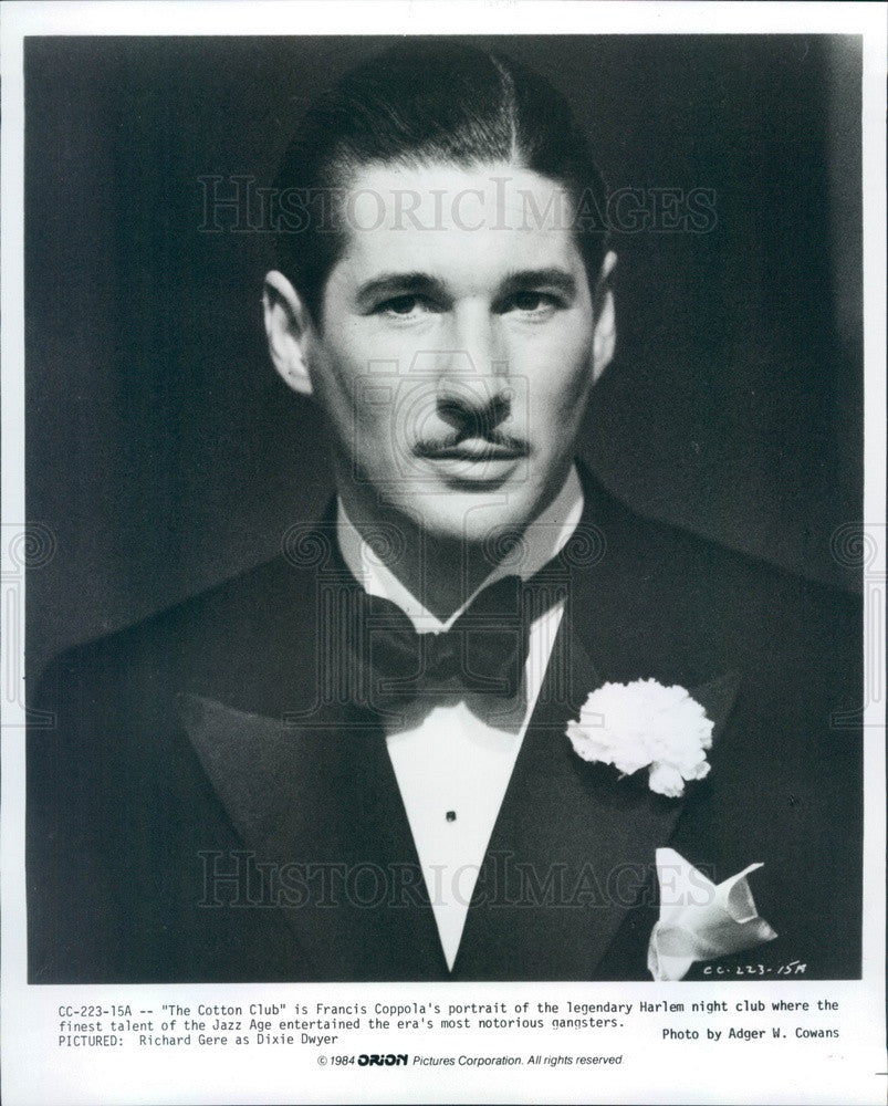 1984 American Hollywood Actor Richard Gere in The Cotton Club Press Photo - Historic Images