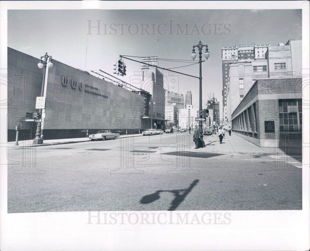 1964 Detroit, Michigan WWJ/Detroit News Building Press Photo - Historic Images