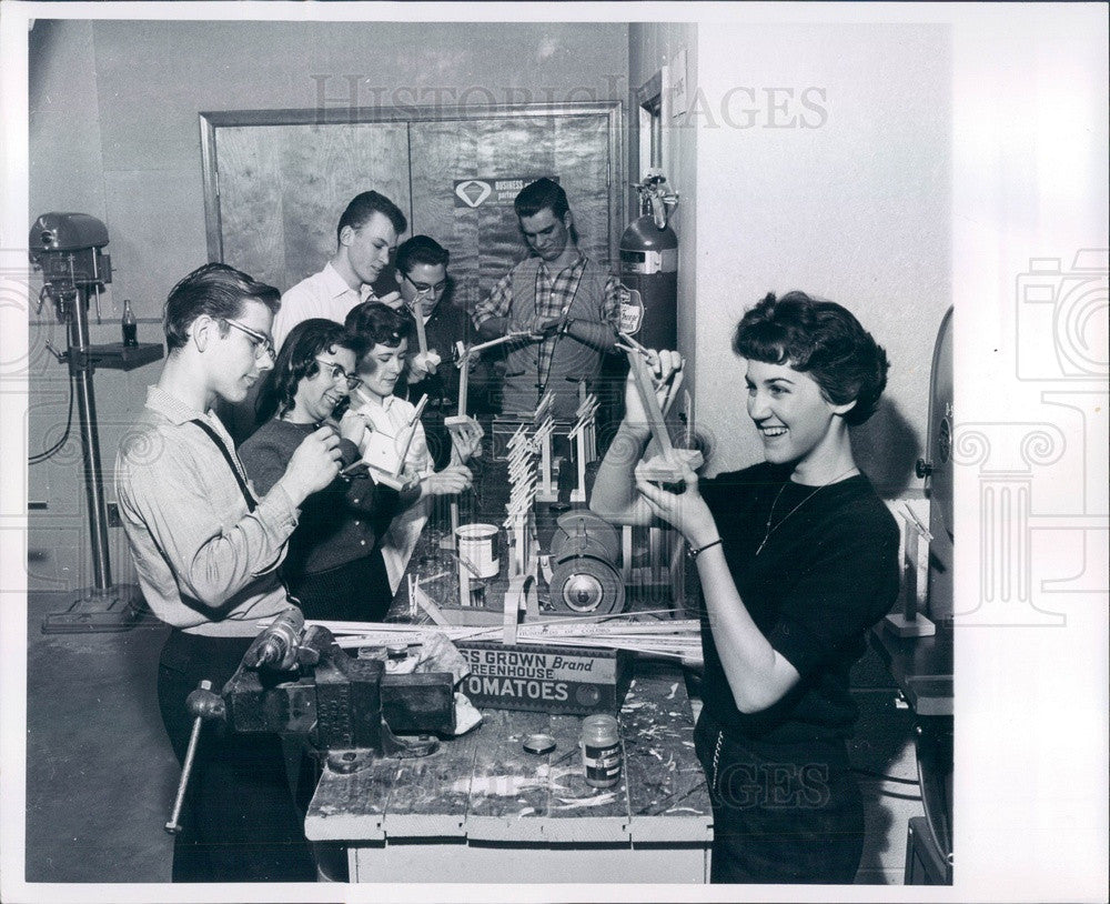 1960 Detroit, Michigan Junior Achievement Center, Mer-Co Press Photo - Historic Images