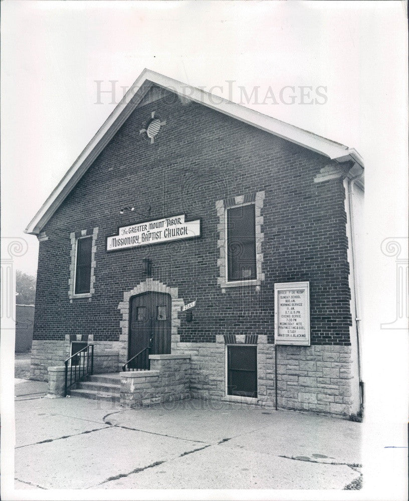 1971 Detroit, Michigan Mount Tabor Missionary Baptist Church Press Photo - Historic Images