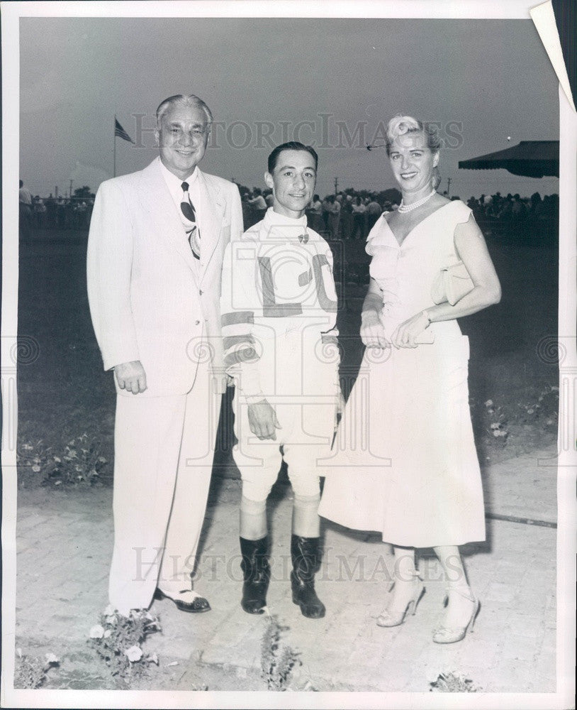 1950 Detroit, Michigan Hazel Park Track President Richard Connell Press Photo - Historic Images