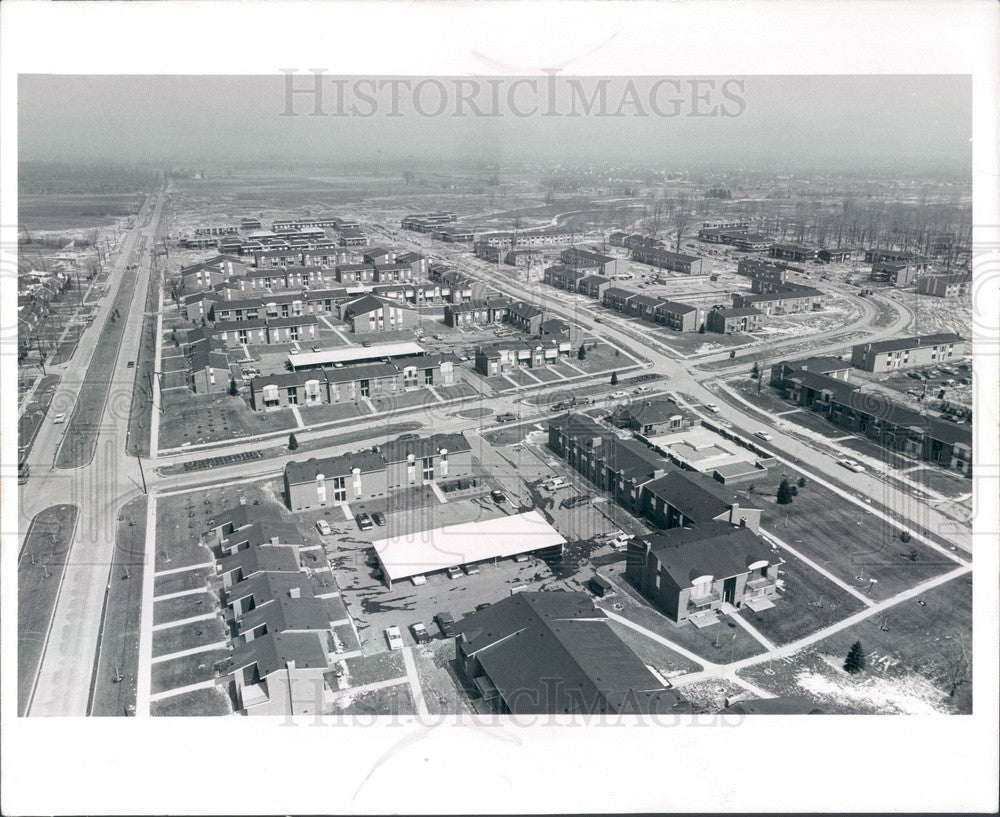 1966 Troy, Michigan Somerset Park Complex Aerial View Press Photo - Historic Images