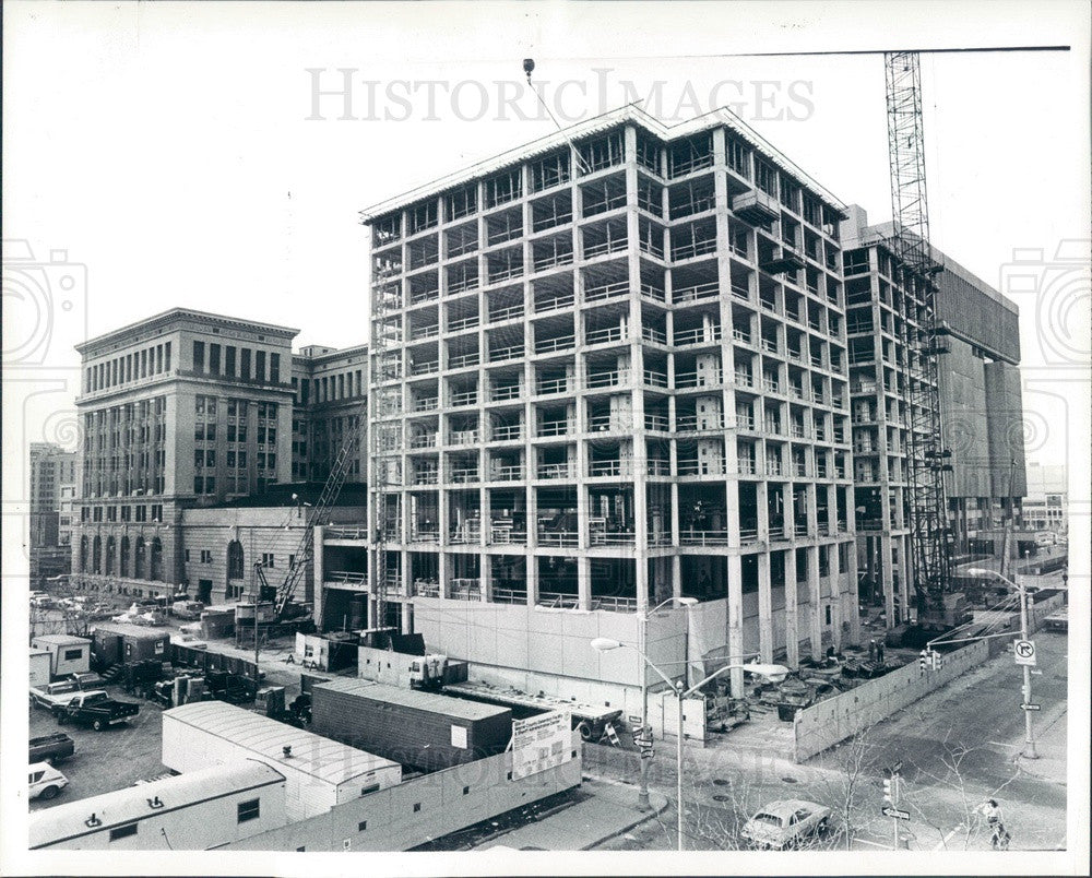 1981 Wayne County, Michigan County Jail Construction Press Photo - Historic Images