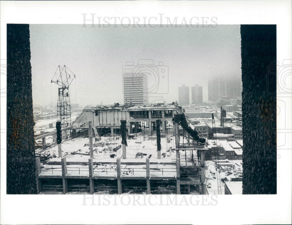 1982 Wayne County, Michigan County Jail Construction Press Photo - Historic Images