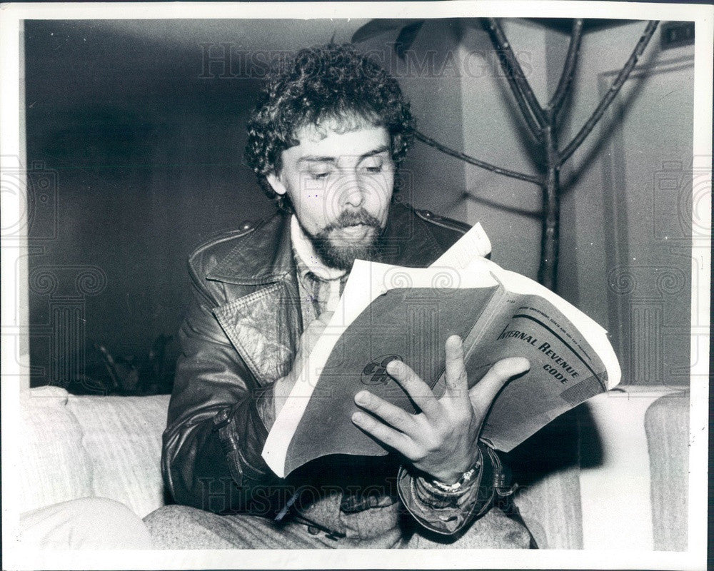 1981 Detroit, Michigan Tax Protest Leader Dean Hazel Press Photo - Historic Images