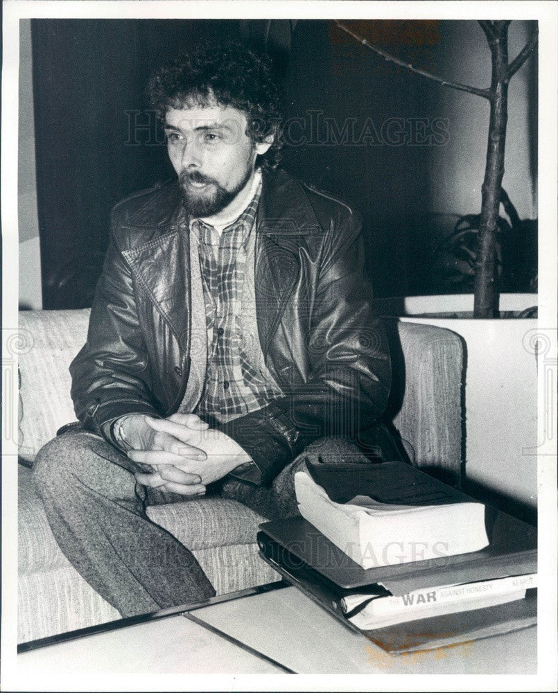 1981 Detroit, Michigan Tax Protest Leader Dean Hazel Press Photo - Historic Images