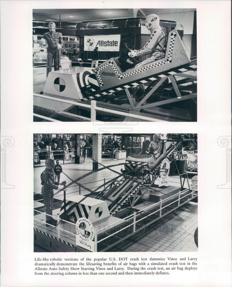 1992 Crash Test Dummies at Allstate Auto Safety Show Press Photo - Historic Images