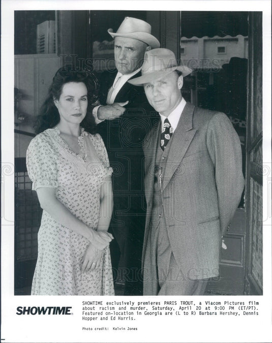 Undated Actors Dennis Hopper, Barbara Hershey, Ed Harris Press Photo - Historic Images
