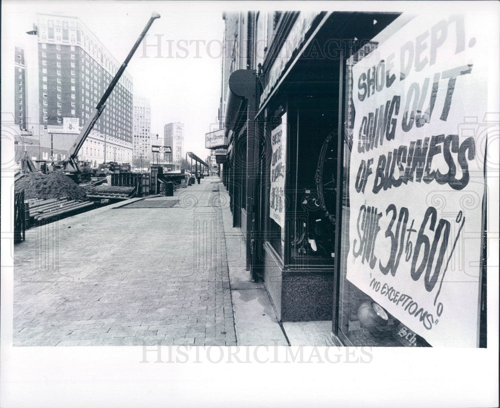 1979 Detroit, Michigan Washington Blvd Under Construction Press Photo - Historic Images