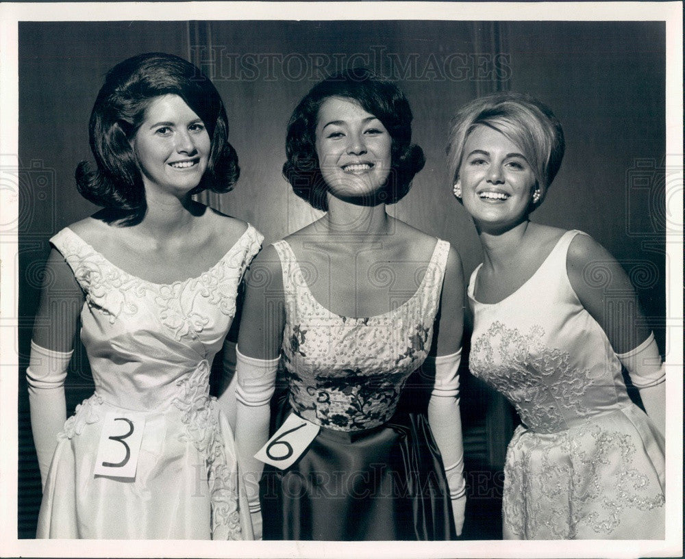 1965 Miss University of FL Donna Berger, Kim Bretton, Karen Vitunac Press Photo - Historic Images