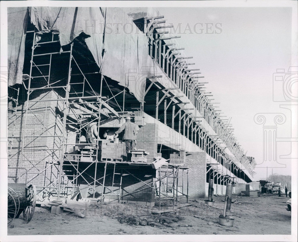 1963 East Lansing MI Michigan State Univ Parking Garage Construction Press Photo - Historic Images