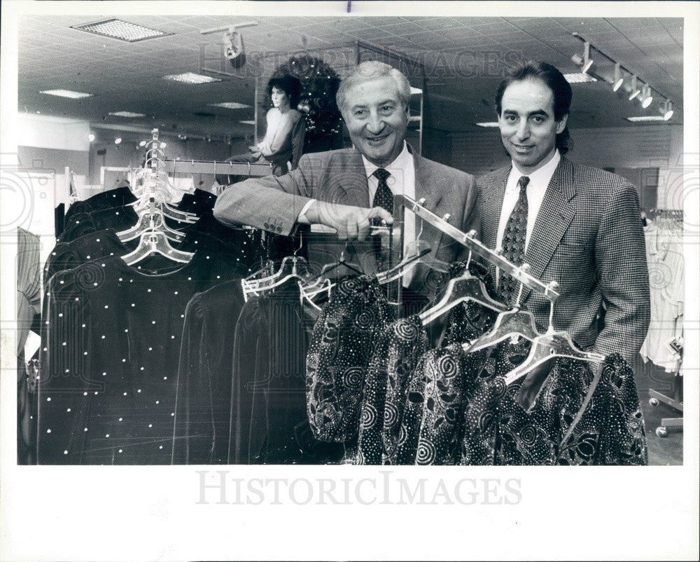 1988 Chicago, IL Paddor's President Sidney Paddor & VP Barry Paddor Press Photo - Historic Images