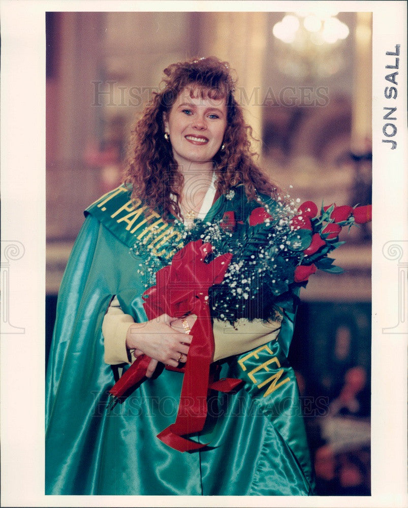 1993 Chicago, Illinois St Patrick&#39;s Day Queen Kelly Quinlan Press Photo - Historic Images