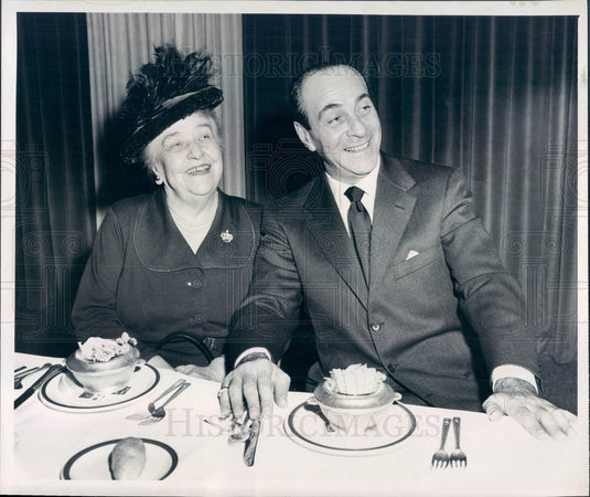 1958 Actor Ricardo Cortez & June Darwell Press Photo - Historic Images